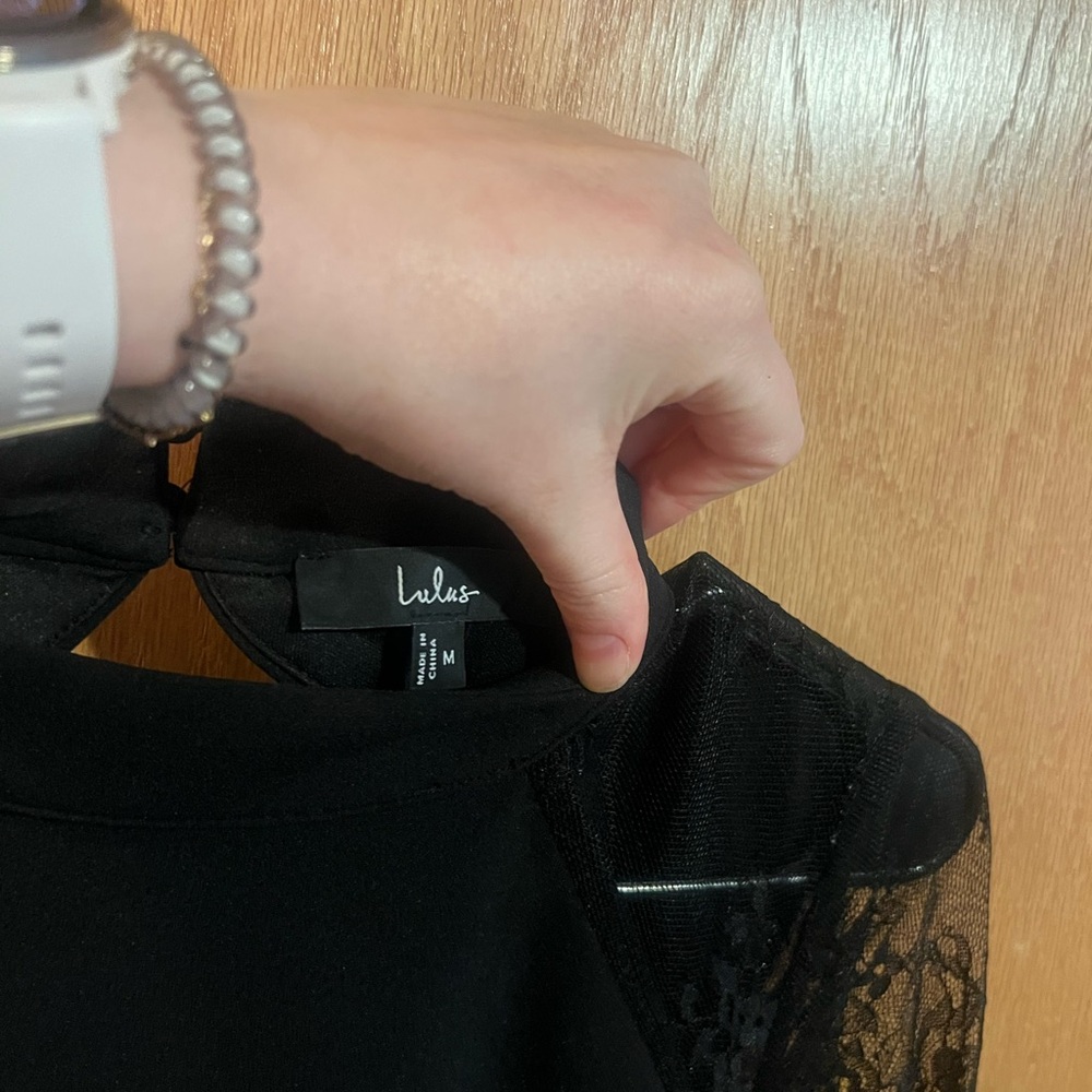 Lulu's Black Long Sleeve Lace Dress - Picture 5 of 7